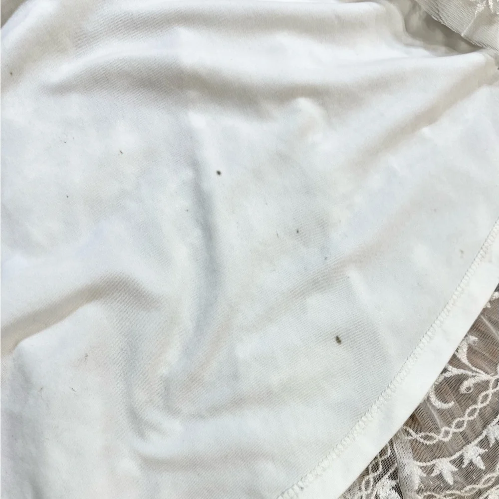 Lace open back train wedding dress bridal‎ gown sleeveless beaded embroidered - Picture 16 of 17